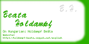 beata holdampf business card
