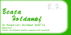 beata holdampf business card